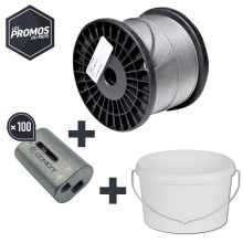 PACK PROMO SEAU FASTLOK M COMPRENANT 100M CABLETTE Ø2 + 100 VERROUS N°2